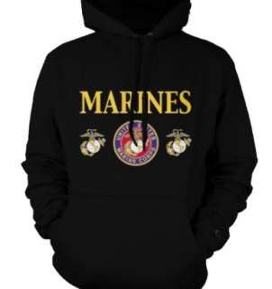 United States Marine Corps USMC Marines Seal Emblem Hoodie Sweatshirt 