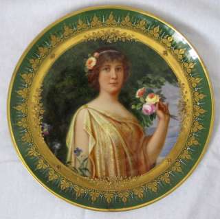 19th Century Dresden German Hand Paint Porcelain Plate  