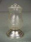 antiker Salzstreuer Glas mit Sterling 925er Silber