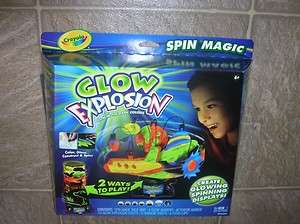 NEW Crayola GLOW EXPLOSION Glow in the Dark Spin Magic  