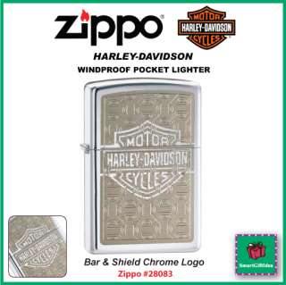 BAR & SHIELD CHROME LOGO_HARLEY DAVIDSON ZIPPO #28083  