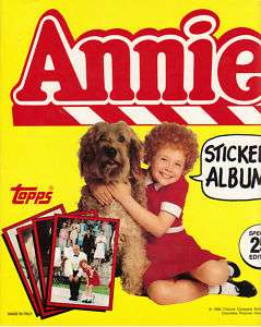 1982 Topps company Annie sticker album  