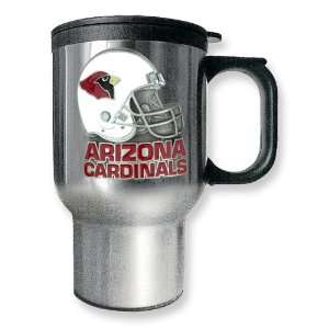 Arizona Cardinals 16oz Stainless Steel Travel Mug  Kitchen 