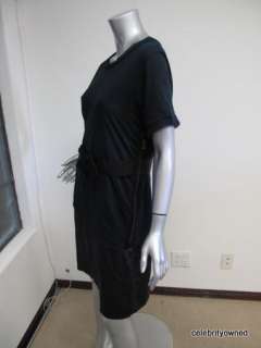 Lanvin Green Short Sleeve Top/Blue Slip Black Bow Dress L  