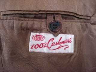   Purple 100% CASHMERE 2 Button Sportcoat Blazer Vtg Jacket 46 XL  