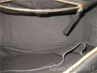 1600 NEW CELINE Large Black Leather Satchel Boston Tote Bag Handbag 
