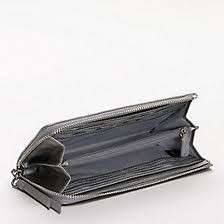   Poppy Gunmetal Stardust Leather Slim Zip Wallet Purse 46070  