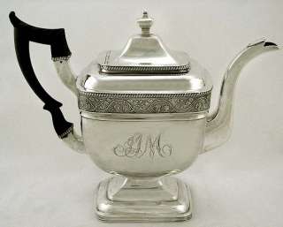   Coin Silver Teapot Descended Justice John Marshall c1815 42oz  