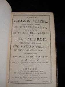 Antique Vintage The Book of Common Prayer 1803 London  