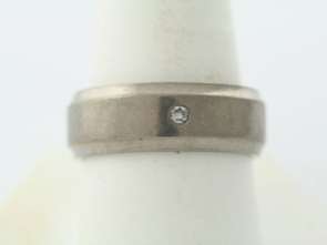 Triton Titanium .04ctw Diamond Band Ring Size 10.75  