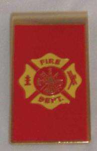 New Fire Dept Logo Money Clip Firefighter 911 Station Fireman  