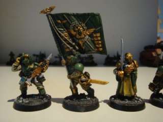 Imperial Guard Cadian Command Squad Nicely painted 6 metal figures 