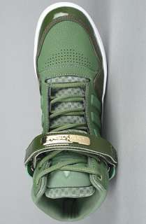 adidas The Adirise 20 Sneaker in Base Green and Strong Olive 