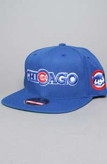 American Needle Hats The Chicago Cubs Second Skin Snapback Hat in Blue 