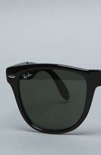 Ray Ban The 54mm Wayfarer Folding Sunglasses in Black  Karmaloop 