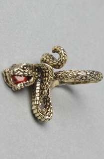 Obey The King Cobra Ring in Antique Gold  Karmaloop   Global 