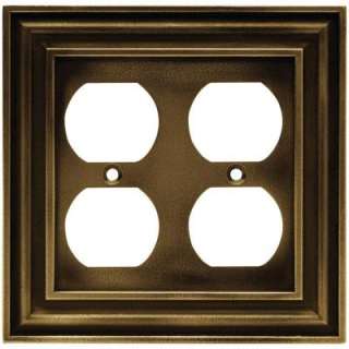   Rustic Edges Tumbled Antique Brass Wall Plate 64735 