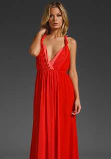 HALSTON HERITAGE Halter Gown with Attached Belt  