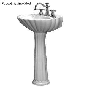 Pegasus Bali 19 in. Pedestal Lavatory Sink Combo for 8 in. Widespread 