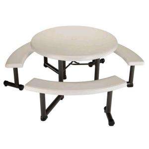   44 in. Round Picnic Table with 3 Benches 22127 