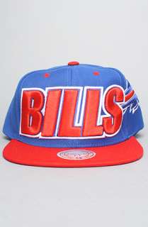 Mitchell & Ness The Wordmark Snapback Hat in Blue Red  Karmaloop 