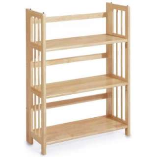 Multimedia Storage 27.5 in. W Natural Folding/Stacking Bookcase