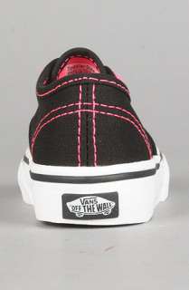 Vans Footwear The Toddler Authentic Sneaker in Black and Neon Pink 