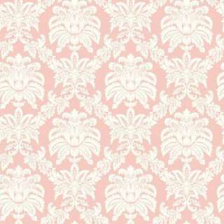 The Wallpaper Company 8 in X 10 in Pink Pastel Sweeping Damask 