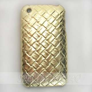 DESIGNER Yellow WOVEN HARD CASE COVER for IPHONE 3G 3GS  