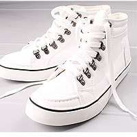 HT26 white Fashion Homme Hi top sneakers  