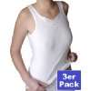 HERMKO 1440 3er Pack Damen Unterhemd mit Spitze lady Tank Top 
