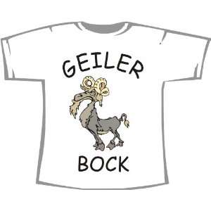 Geiler Bock; Fun T Shirt weiß  Sport & Freizeit