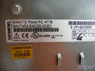 Siemens Simatic Panel PC 477B 6AV7452 5AC00 0DE0 neu  