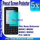 5x Glossy Screen Protector F/ Sony Ericsson P1i M610