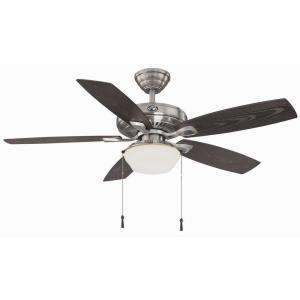 Hampton Bay Gazebo II 52 in. Indoor/Outdoor Brushed Nickel Ceiling Fan 