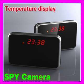 HOT SALE Spy Clock DVR Hidden MINI Camera Thermometer Display SPY DV 
