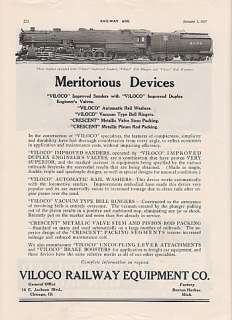 1927 Viloco Ry Equipment Ad Union Pacific Railroad #8000 4 12 2 Type 