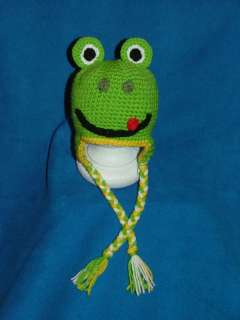 Handmade Crochet Frog Hat You choose size  