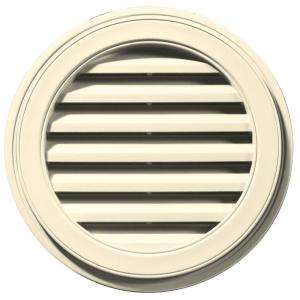 Builders Edge 22 In. Round Gable Vent #020 Cream 120032222020 at The 