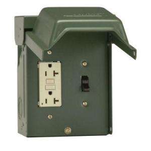 GE 20 Amp Backyard Outlet with Switch and GFI Receptacle U010S010GRP 