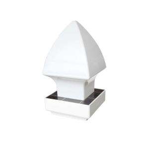 in. x 5 in. White Plastic Solar Post Cap 511 0012 