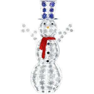 LightShow 5 ft. LED LightShow Sparkle Snowflake Snowman 83399 at The 