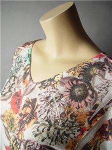 ROMEO & JULIET COUTURE Floral Print Tail Top Shirt S  