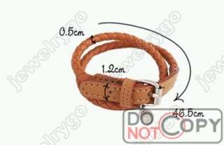 Wholesale 50 fashion leather cuff bracelet free +buckle  