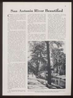 1941 San Antonio TX photo river beautification article  