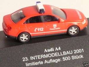 FEUERWEHR AUDI A4Intermodellbau 01, Busch  