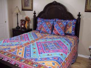 5p Aari Handmade Ethnic Indian Bedspread Bedding Duvet  