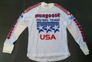 NOS BMX Team Mongoose USA Racing Jersey Semi Wear Size Kids Large 