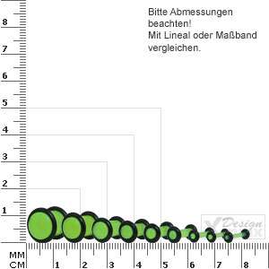 Plug Dehner FLUO Glow in the Dark Neongelb 1,6mm   10mm  