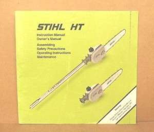 Original Stihl HT Pole Pruning Chain Saw Owners Manual  